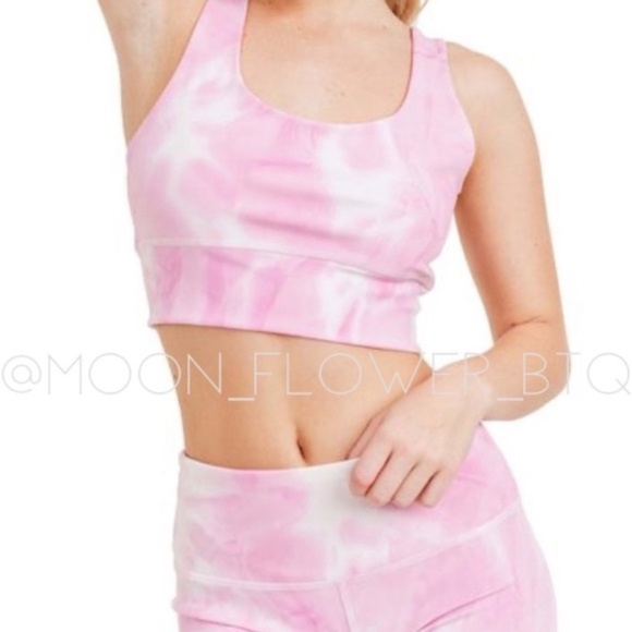 Kimberly Pink Cloud Tie-Dye Workout Set - Picture 1 of 1